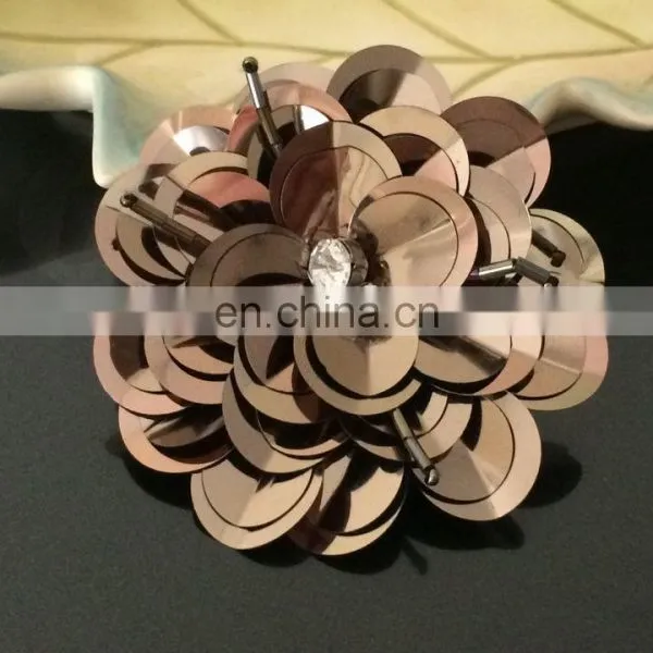 Wholesale Customized Pearl Rhinestone Sequin Flower Patches photo-6