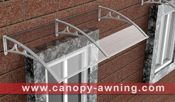 House Door Window Sunshade Rain Aluminium Aluminum Diy pc Polycarbonate Awning Canopy Canopies Shelter Canopies Awnings Cover Shield photo-3