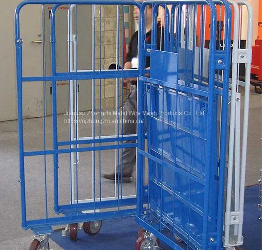 Logistics Truck Wire Containers Exporter Pallet Rack Wire Mesh Deck Manufacturers Cold Galvanizing Flared Wire Mesh Decking