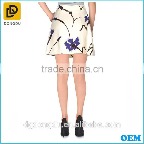 Summer Girls Silk Printing Fancy Girls Skirt Wholesle photo-2