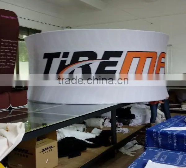 Circle /Rectangular Advertising Promotion Customize Design Fabric Display Banner Hanger ,Haning Sign Banner For Sale photo-4