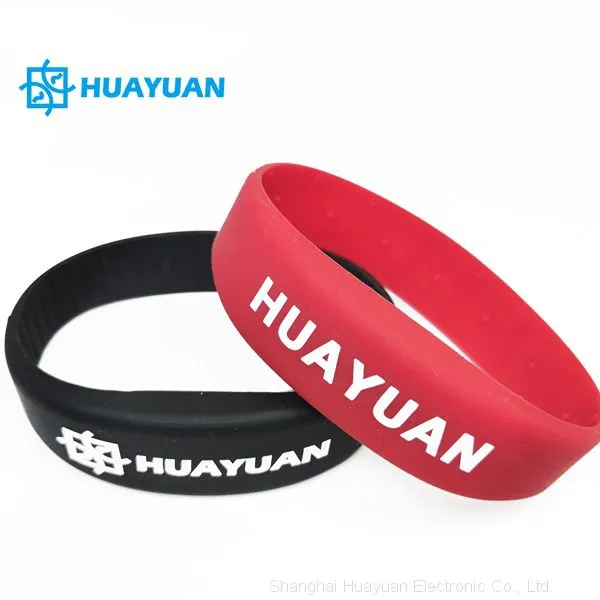 Silk Printing Custom 13.56MHz NFC MIFARE Classic EV1 4k Wristband RFID Armband photo-2