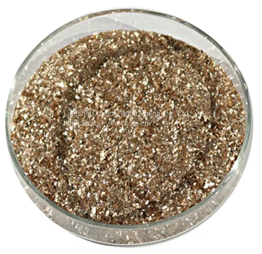 Natural Mica Flakes Calcined Gold Mica Flakes Gold for Epoxy Floor Coating photo-3