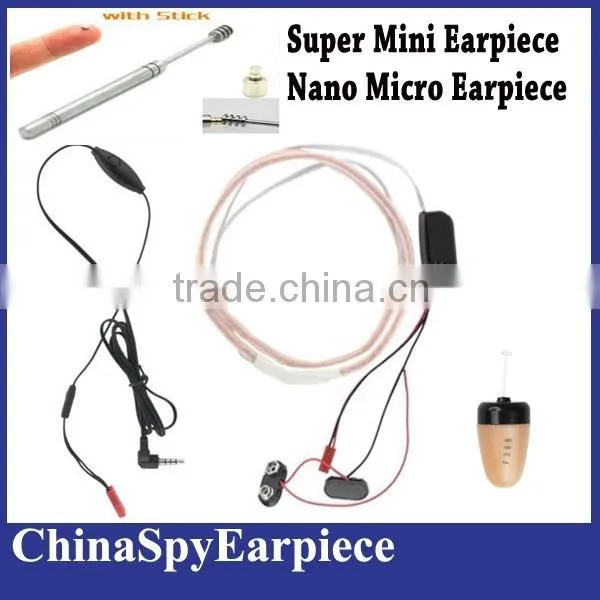 Super Mini Earpiece Wireless In-Ear Maget Earpeice Micro Headphone With Necklooop Sticker