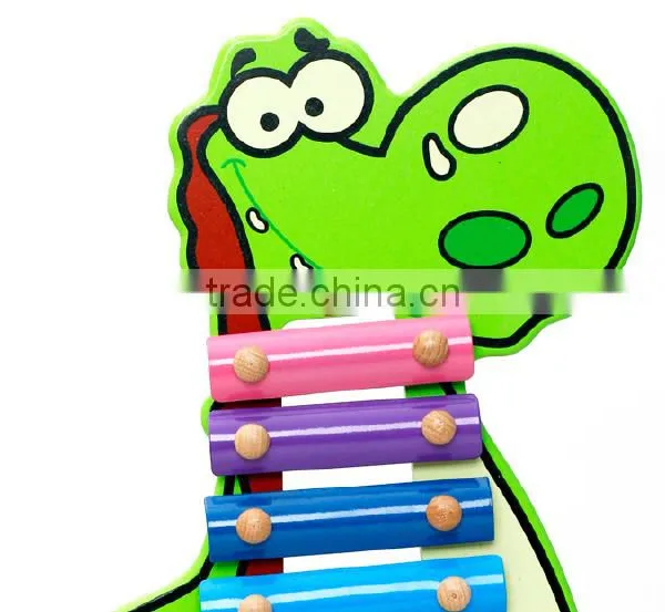 8 Scale Dinosaur Hand Knock Wooden Xylophone Piano Toy photo-6