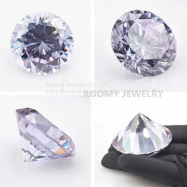 Loose Gemstone Big Size White Round cz Stone Cubic Zirconia 3A Loose CZ for Jewelry Making