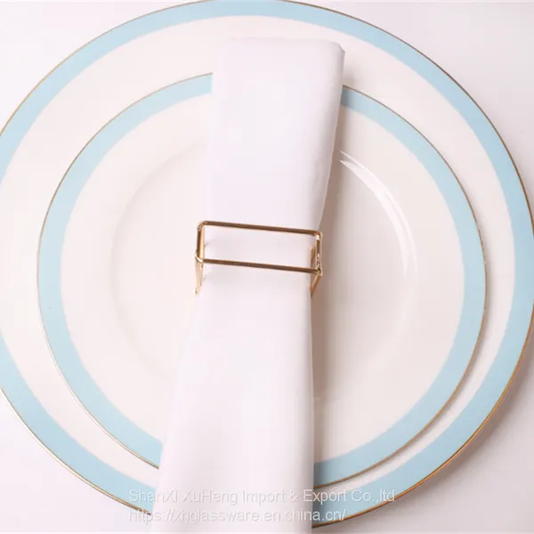 Popular Modern Style Simple Metal Square Shaped Napkin Ring photo-4