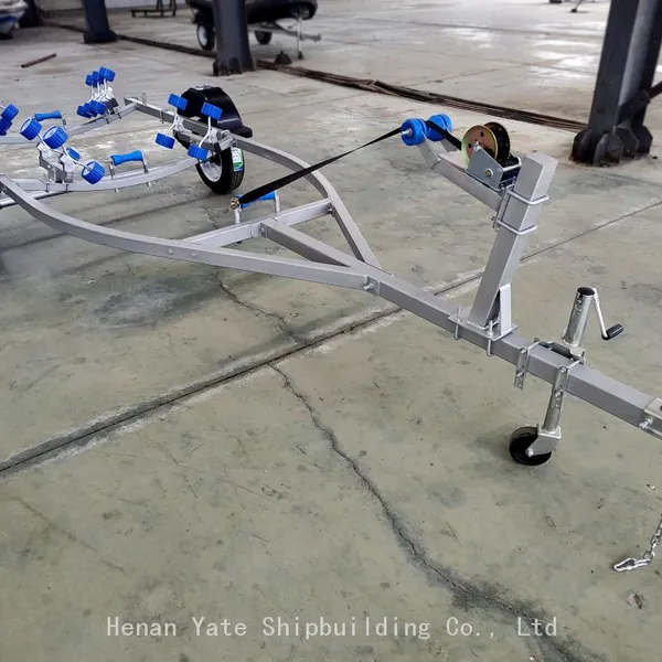 Henan Yate Boat Trailer Factory supplies yacht trailers, water and land tugboat racks