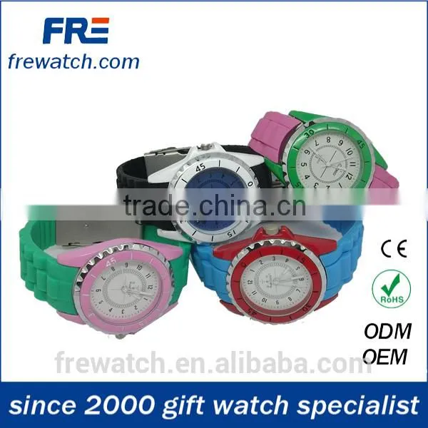 2015 Popular Contrast Color Silicone Watch for Young photo-6
