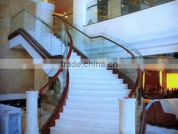 Interior House Italian Carrara White Marble Stairs photo-2