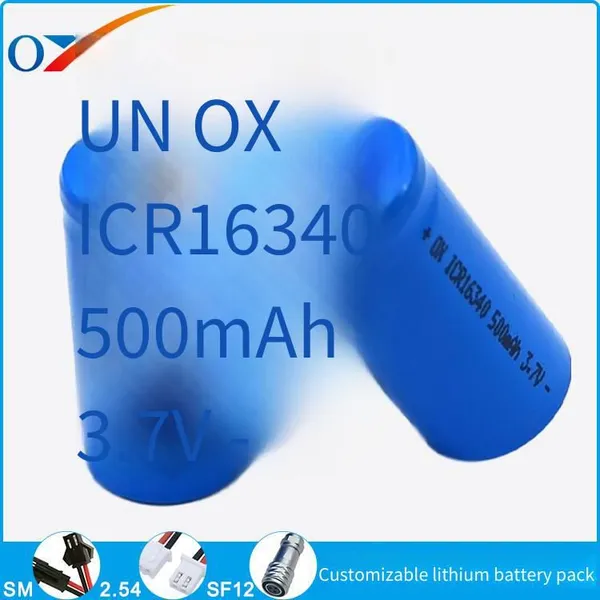Oxun Lithium Battery 16340, 3.7v 500mah, for Flashlights, Toys and Power Tools photo-2