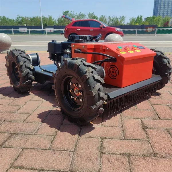 VIGORUN Industrial 224cc 4-Stroke Petrol Gasoline Engine 24V Steel Chassis Self Propelled Remote Control Steep Slope Mower photo-6