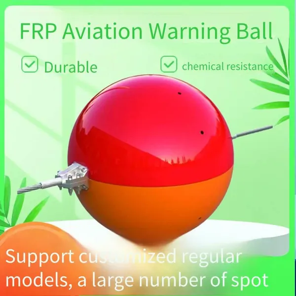 Smc Molded Material Obstacle Ball, Fiberglass Warning Ball for Aviation High-voltage Lines, Night Aviation Guidance Warning photo-5