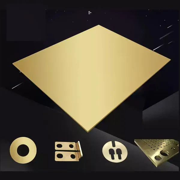 Placa de latão com superfície brilhante T1 T2 T3