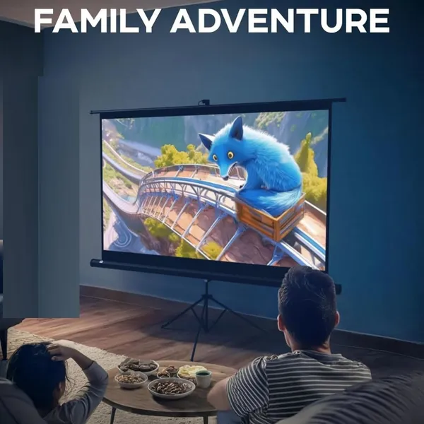 75Inch Indoor and Outdoor Portable Projector Screen With Stand for Movie,Office Presentations Projection Screen With Tripod photo-5