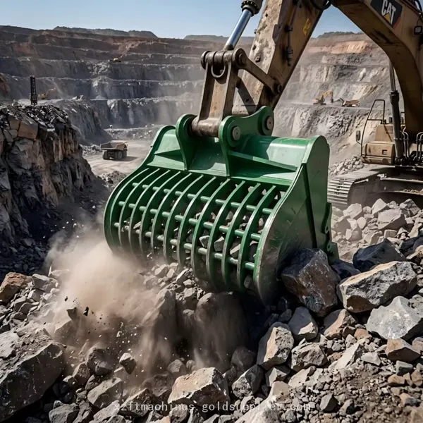 Cubo de tamiz de roca para excavadora de 1350 mm y 1500 mm para excavadoras CAT330 y CAT336. Cubo con esqueleto fuertemente reforzado y dientes