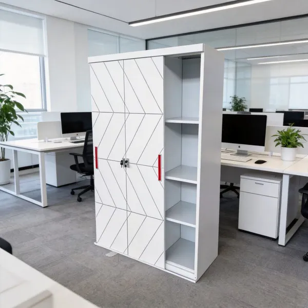 Custom Color Option Knock‑down Flat‑pack Steel Wardrobe UV Printing Pattern 3/4‑Door With Mirror Drawers Household Clothing Storage Cabinet