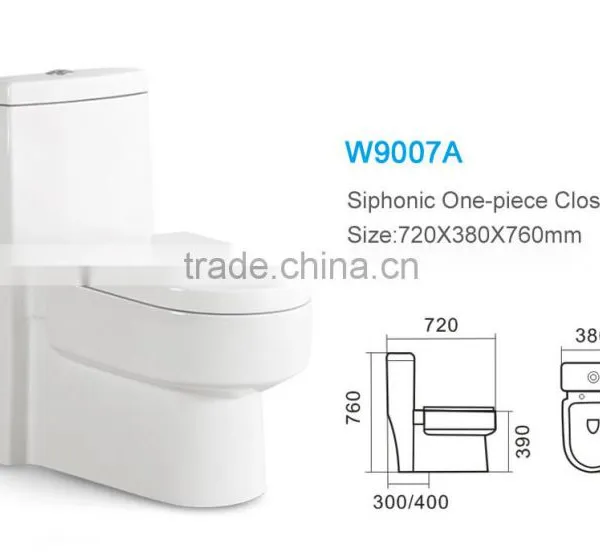 W9007 Hot Design Ceramic Siphonic One-piece Closet Made in China photo-2