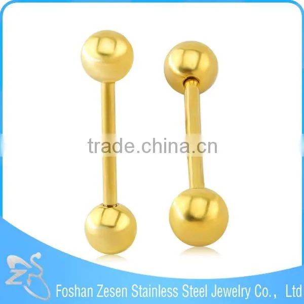 Stainless Steel Body Jewelry Black Anodized Ball 14G Cheap Piercing Tongue Rings photo-5