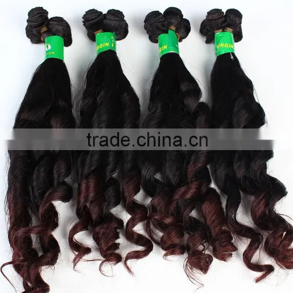 Hot China Factory SPRIAL CURL 3 Bundles Red Brazilian Hair Weave photo-4