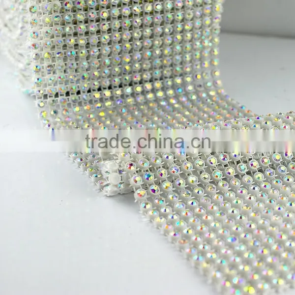 Crystal Ace 5 Years Elastic Rhinestone Trimming Mesh, Stetch Crystal Rhinestone Mesh Sheet Banding for Wedding Party photo-2