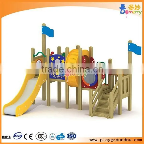 Custom Made Commercial Outdoor Wooden Playground Slide for Kids