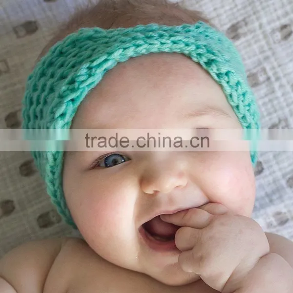 Hot-sales Baby Crochet Headband Headwraps Children Knitted Headbands for Hair Accessories Kids Headwear photo-3