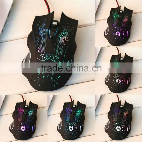 High Quality 5500DPI Optical Colorful Lights Wired Game Gaming Mice Mouse for Laptop PC New Arrival photo-5