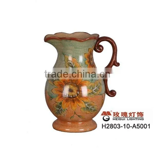 Sunflower Vase in Pottery Handmade