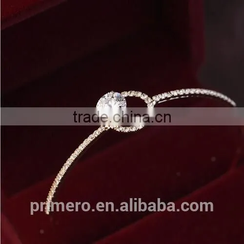 White Gold Plated AAA+ Cubic Zircon CZ Diamond Bangles Bracelets For Women Jewelry photo-2