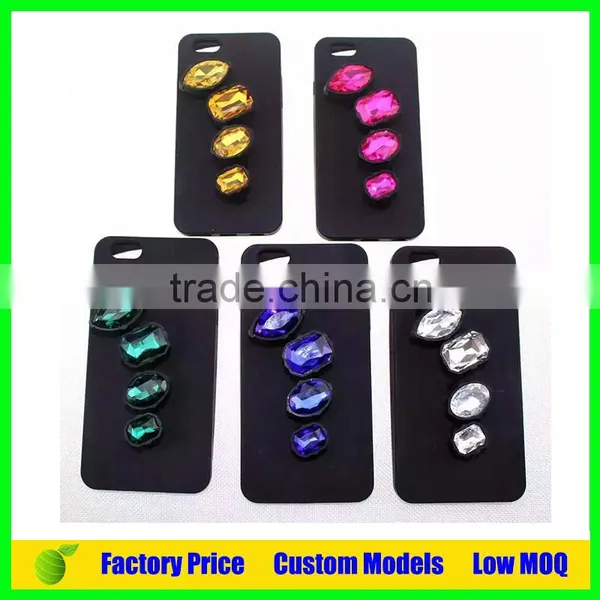 Diamon Custom 3d Silicone Mobile Phone Case Cover for Iphone 5 6 6plus Cell Phone Back Cover Case photo-2