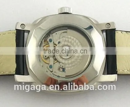 Black Dial 44mm Power Reserve Automatic Mens Mechanical Steel Watch photo-6