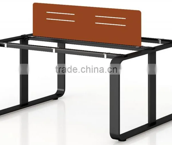 Modern Design Office Workstation With Partition Steel Legs/modern Steel Legs Desk