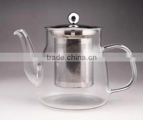 Office Personal Glass Tea Pots With Stainless Steel Infuser Hebei Factory Supplies photo-3