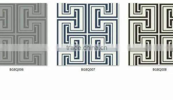2016 Printed Pvc Coated Wallpaper, Black Modern Geographic Wall Decal for Designer , Creative Wall Paper Warehouse photo-3