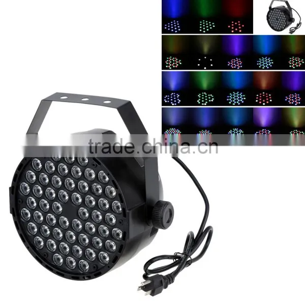 Professional 54W 54LEDs Stage Lighting Auto/Master/Slave/DM512 RGBW LED PAR Light Strobe 8 Channel Party Disco Show AC100 -240V photo-3