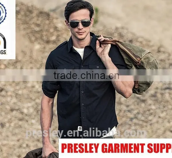 2016 New Arrival Cotton Slim Fit Casual Designer Men Shirt Made in China photo-2