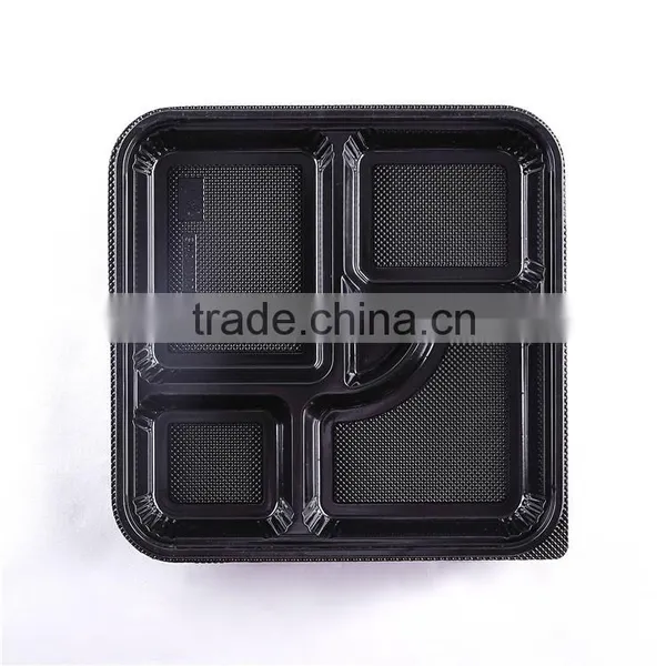 5 Compartment Disposable Plastic Japanese Bento Box photo-3