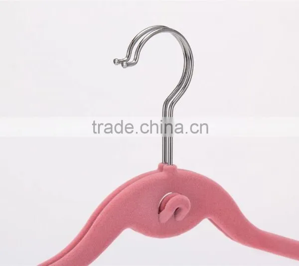 Velvet Flocked Clothes Hangers With Logo photo-3