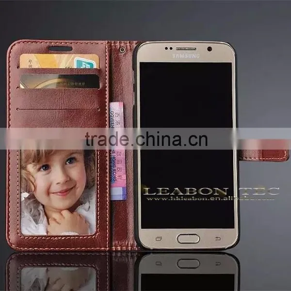 Shenzhen Factory Hot Selling Customs Genuine Leather Cheap Mobile Phone Case for Samsung Galaxy S6 Phone photo-4