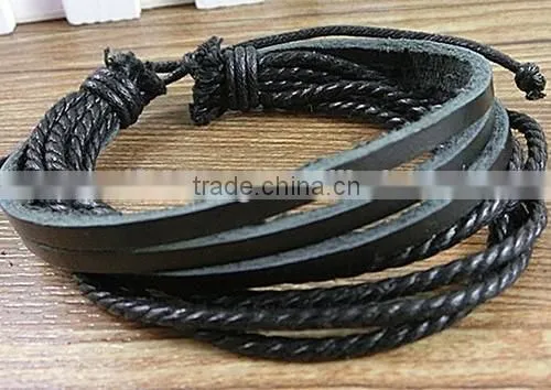 Leather Wrap Bracelet Braided Leather Bracelet Teen Leather Bracelet photo-3