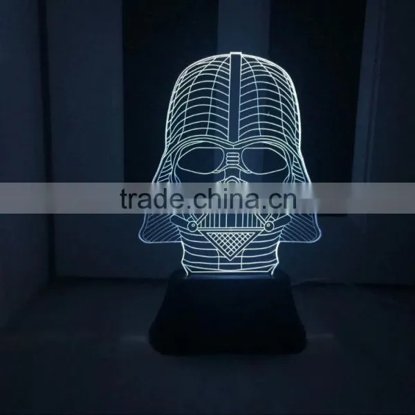 3D Handmade Acrylic Lamp Bulbing Light Skull Color Changing USB Table Lamp for Children photo-2