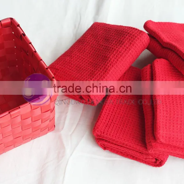 100%cotton Waffle Kichen Tea Towel Set Wholesale photo-3