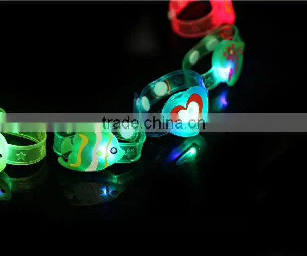 3 Flash Children Cartoon Led Lighted Bracelet,led PVC Wristband for Kids photo-6