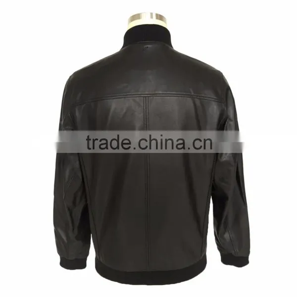 Wholesale pu Cheap Custom Simple Slim Man Leather Jacket photo-4