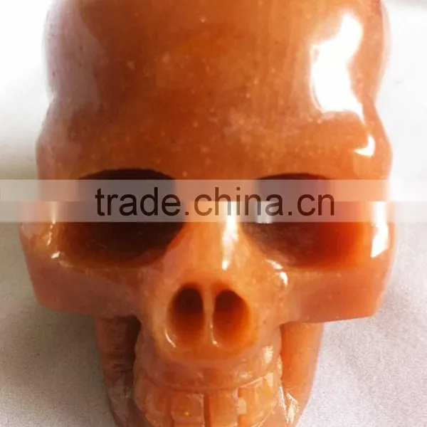 Factory Pirce Red Aventurine Skull Craft photo-2