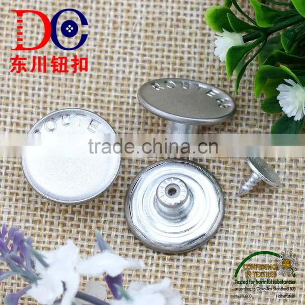 Factory Selling Custom Logo Silver Button Cover Metal Jeans Button photo-2
