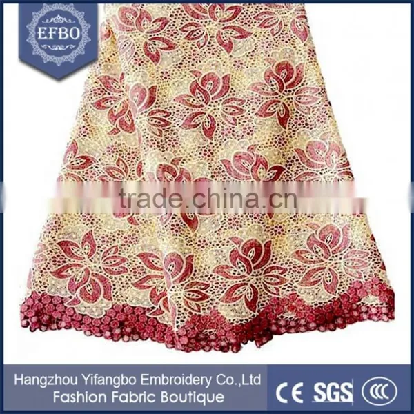 The Best Workmanship African Guipure Flower Lace Fabric For Woman Dress photo-2