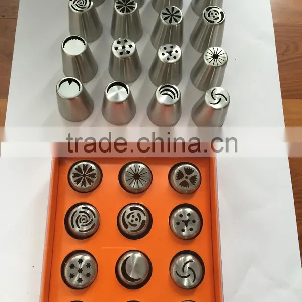 Stainless Steel Cake Decorating Tips Tool Nozzles Russia Nozzles Tips 12pcs per Set photo-3