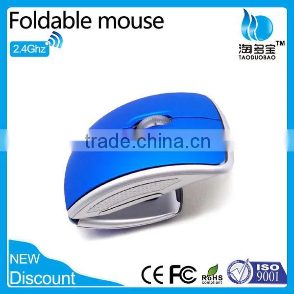 Black Desktop Usb Folding Wireless Mouse photo-4